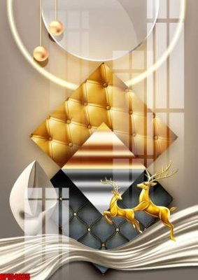 File gốc file tranh bộ decor in treo tường tráng gương OPIC4035 (phiên bản chuẩn) để in ấn