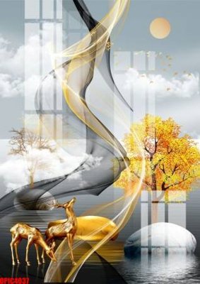 Download file file tranh bộ decor in treo tường tráng gương OPIC4037 (gốc) in mica ốp bếp