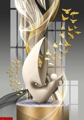 Tải file file tranh bộ decor in treo tường tráng gương OPIC4039 (gốc) chủ đề tâm linh