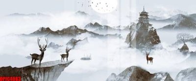 Tải file file tranh bộ decor in treo tường tráng gương OPIC4083 (gốc) làm file thiết kế