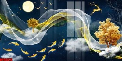 File ảnh file tranh bộ decor in treo tường tráng gương OPIC4272 (gốc) dùng in Pano