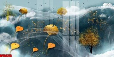 File PSD file tranh bộ decor in treo tường tráng gương OPIC4273 (gốc) nhiều lớp (multi-layer)