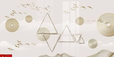 File gốc file tranh bộ decor in treo tường tráng gương OPIC4288 (in lụa) hoa văn cổ điển