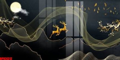 File gốc file tranh bộ decor in treo tường tráng gương OPIC4312 (ảnh chi tiết) để in lụa