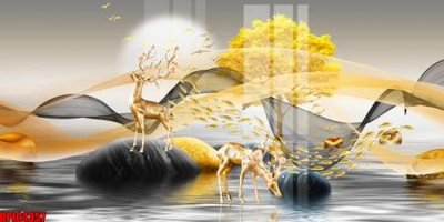 File gốc file tranh bộ decor in treo tường tráng gương OPIC4357 (cho in ấn) độc quyền