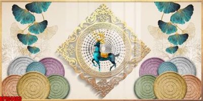 File tranh file tranh bộ decor in treo tường tráng gương OPIC4403 (file gốc) chuẩn màu in