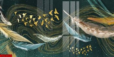 Tải file file tranh bộ decor in treo tường tráng gương OPIC4436 (PSD) cho in tranh 3D