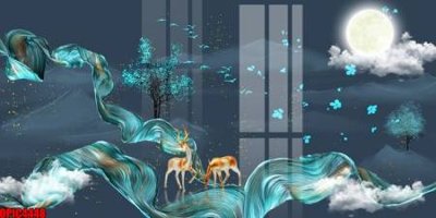 File gốc file tranh bộ decor in treo tường tráng gương OPIC4448 (cho in UV) siêu nét