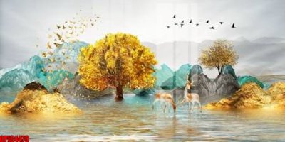 Cung cấp file tranh gốc file tranh bộ decor in treo tường tráng gương OPIC4479 độc quyền