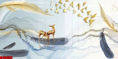 Tải file file tranh bộ decor in treo tường tráng gương OPIC4502 (gốc) chủ đề phong thủy