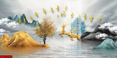 File in trần file tranh bộ decor in treo tường tráng gương OPIC4523 (bản gốc) 5D