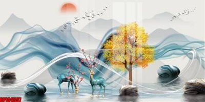 File gốc file tranh bộ decor in treo tường tráng gương OPIC4597 (in tráng gương) hiện đại