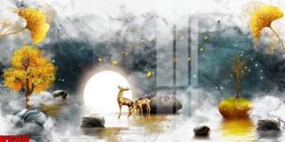 File ảnh file tranh bộ decor in treo tường tráng gương OPIC4607 (gốc) in poster