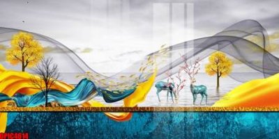 File tranh in tráng gương file tranh bộ decor in treo tường tráng gương OPIC4614 (siêu nét)