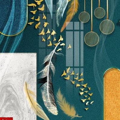 File tranh file tranh bộ decor in treo tường tráng gương OPIC4665 (bản gốc) in lụa 3D