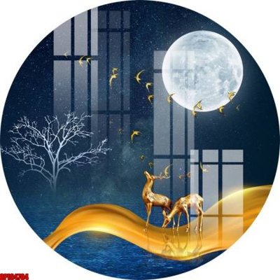 File PSD file tranh bộ decor in treo tường tráng gương OPIC4704 (chất lượng in ấn)