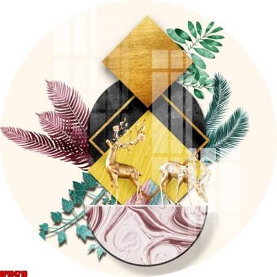 Ảnh gốc file tranh bộ decor in treo tường tráng gương OPIC4718 (siêu chi tiết) để in ấn