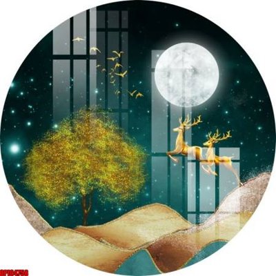 File gốc file tranh bộ decor in treo tường tráng gương OPIC4758 (ảnh chi tiết) để in ấn