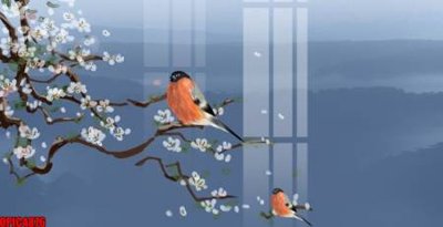 File tranh file tranh bộ decor in treo tường tráng gương OPIC4876 (gốc) chủ đề động vật