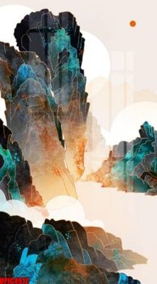 File gốc file tranh bộ decor in treo tường tráng gương OPIC4912 (in lụa) trang trí tường