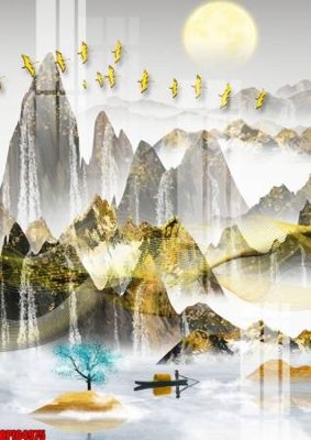 File in mica file tranh bộ decor in treo tường tráng gương OPIC4975 (ảnh gốc) đẹp