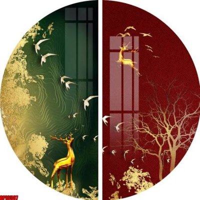 Tải file file tranh bộ decor in treo tường tráng gương OPIC507 (PSD) cho in tranh 3D