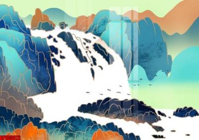 Ảnh gốc file tranh bộ decor in treo tường tráng gương OPIC5072 (siêu chi tiết) để in ấn