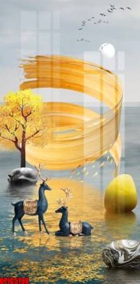 Cung cấp file tranh gốc file tranh bộ decor in treo tường tráng gương OPIC5198 độc quyền