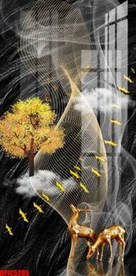 File tranh file tranh bộ decor in treo tường tráng gương OPIC5205 (gốc) chủ đề trừu tượng