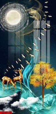 File PSD file tranh bộ decor in treo tường tráng gương OPIC5225 (bản gốc) cho nhà in