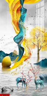 File in trần file tranh bộ decor in treo tường tráng gương OPIC5257 (file gốc) xuyên sáng