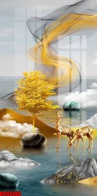 Tải file file tranh bộ decor in treo tường tráng gương OPIC5263 (gốc) làm file thiết kế