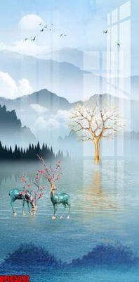 Tải file file tranh bộ decor in treo tường tráng gương OPIC5292 (gốc) in tranh tráng gương