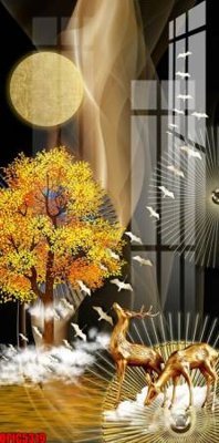 Mua file gốc file tranh bộ decor in treo tường tráng gương OPIC5319 (in ấn) tại Filetranh.com