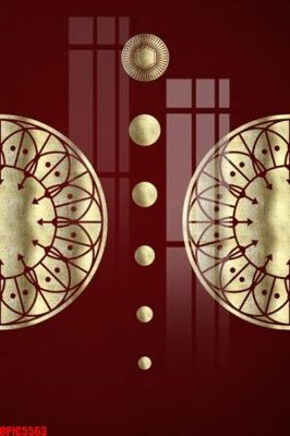 File gốc in ấn file tranh bộ decor in treo tường tráng gương OPIC5563 chuẩn màu CMYK