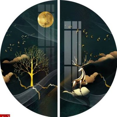 File in mica file tranh bộ decor in treo tường tráng gương OPIC571 (bản gốc) sắc sảo