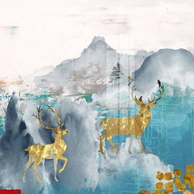 File gốc file tranh bộ decor in treo tường tráng gương OPIC6035 (in lụa) trang trí tường