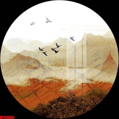 File gốc file tranh bộ decor in treo tường tráng gương OPIC6601 (vector) cho in ấn