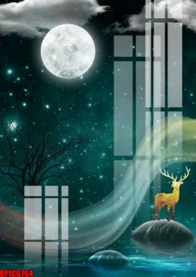 Tải file file tranh bộ decor in treo tường tráng gương OPIC6764 (ảnh gốc) in gạch men