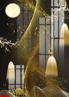 Ảnh gốc file tranh bộ decor in treo tường tráng gương OPIC680 (siêu chi tiết) để in ấn