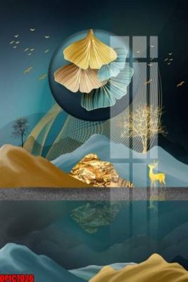 Download file gốc file tranh bộ decor in treo tường tráng gương OPIC7026 (dùng cho in ấn)