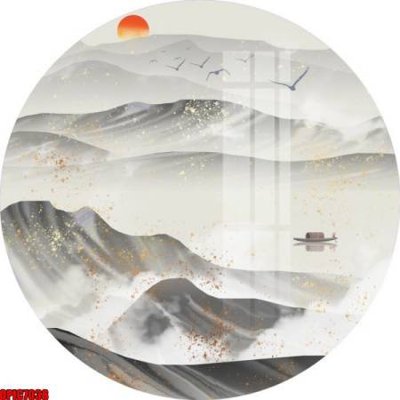 File gốc file tranh bộ decor in treo tường tráng gương OPIC7038 (in lụa) họa tiết 3D