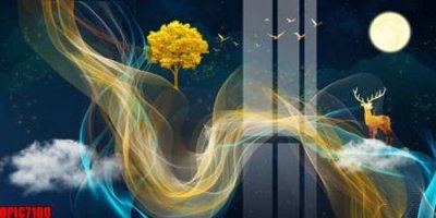 File gốc file tranh bộ decor in treo tường tráng gương OPIC7100 (PNG) chất lượng cao