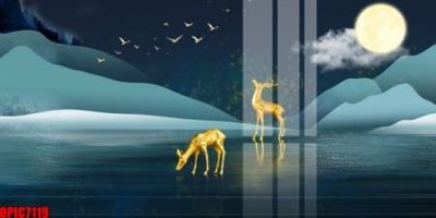 Download file gốc file tranh bộ decor in treo tường tráng gương OPIC7119 (in lụa) nghệ thuật