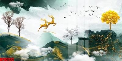 Chi tiết file gốc file tranh bộ decor in treo tường tráng gương OPIC7122 (cho in tráng gương)