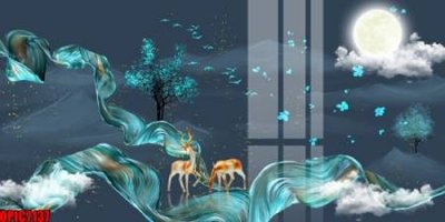 File in trần file tranh bộ decor in treo tường tráng gương OPIC7137 (bản gốc) đại dương