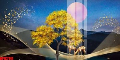 Tải file file tranh bộ decor in treo tường tráng gương OPIC7141 (ảnh gốc) in gạch 3D