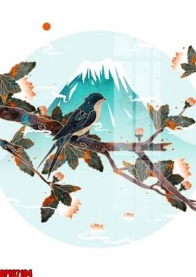 File tranh file tranh bộ decor in treo tường tráng gương OPIC7184 (bản gốc) in lụa dán tường