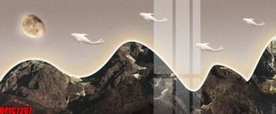 File tranh file tranh bộ decor in treo tường tráng gương OPIC7207 (gốc) in trên kính