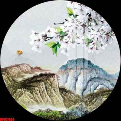 File in trần file tranh bộ decor in treo tường tráng gương OPIC7464 (file gốc) phong thủy